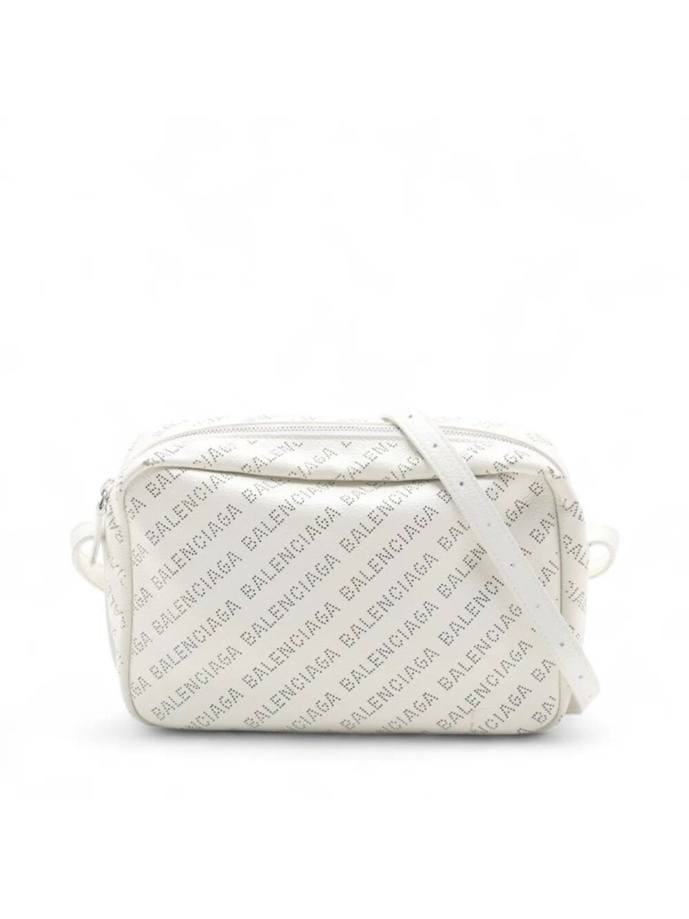 Balenciaga Perforated Leather Shoulder Bag
